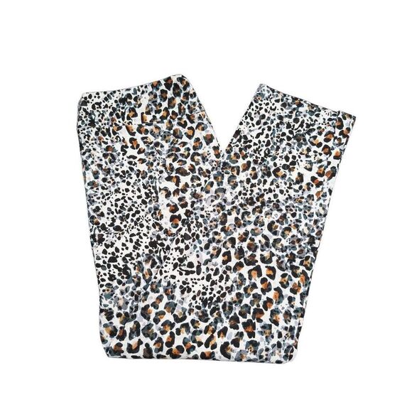 Zac & Rachel Pants Crop Pullover Stretch Leopard Select Women's Size 14 - Picture 1 of 7